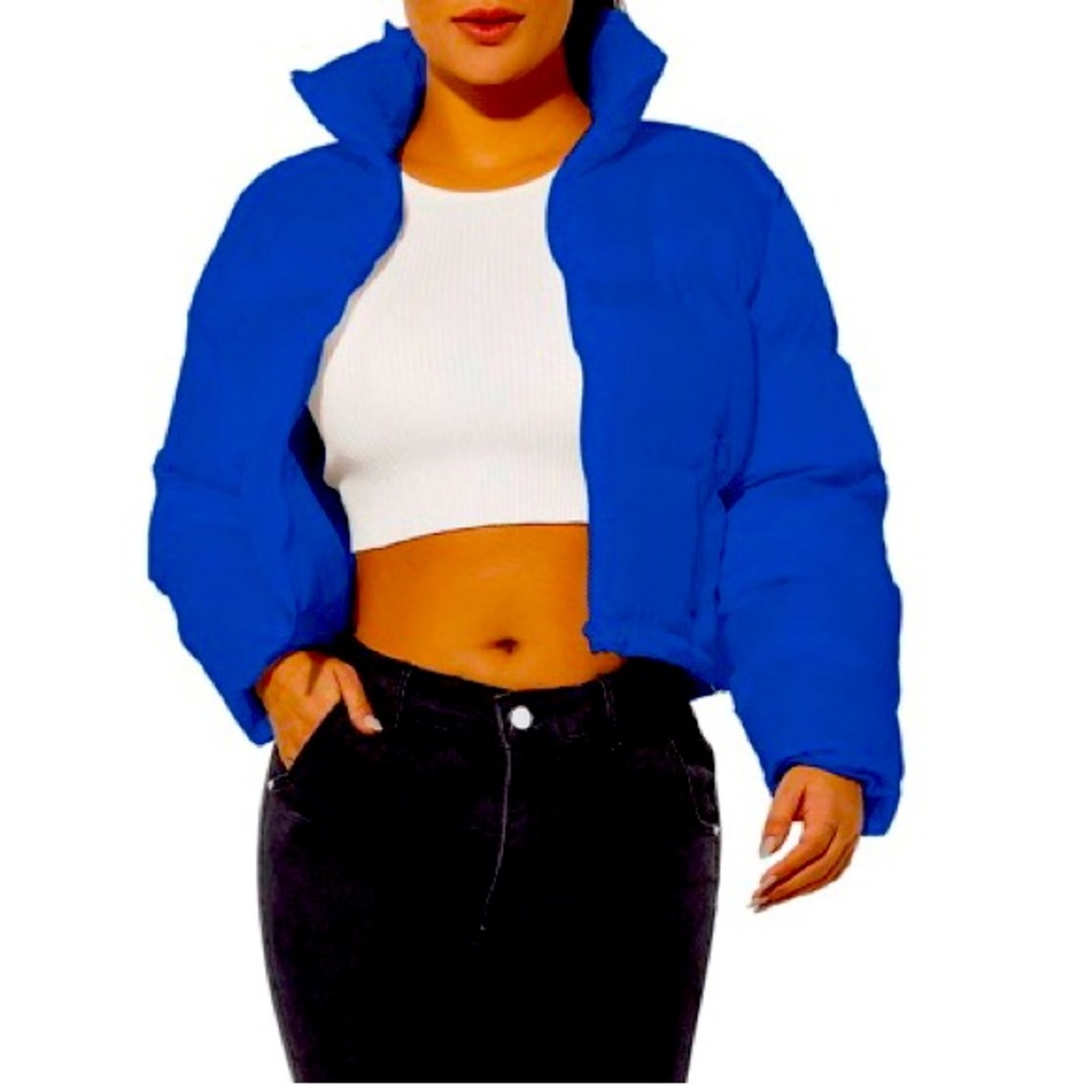 Crop puffy jacket